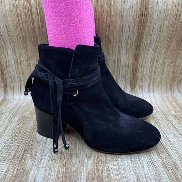 Rag & Bone Dalia II Ankle Boots Women's Size‎ 9.5 EU 39.5 Black Suede Booties - Picture 1 of 9